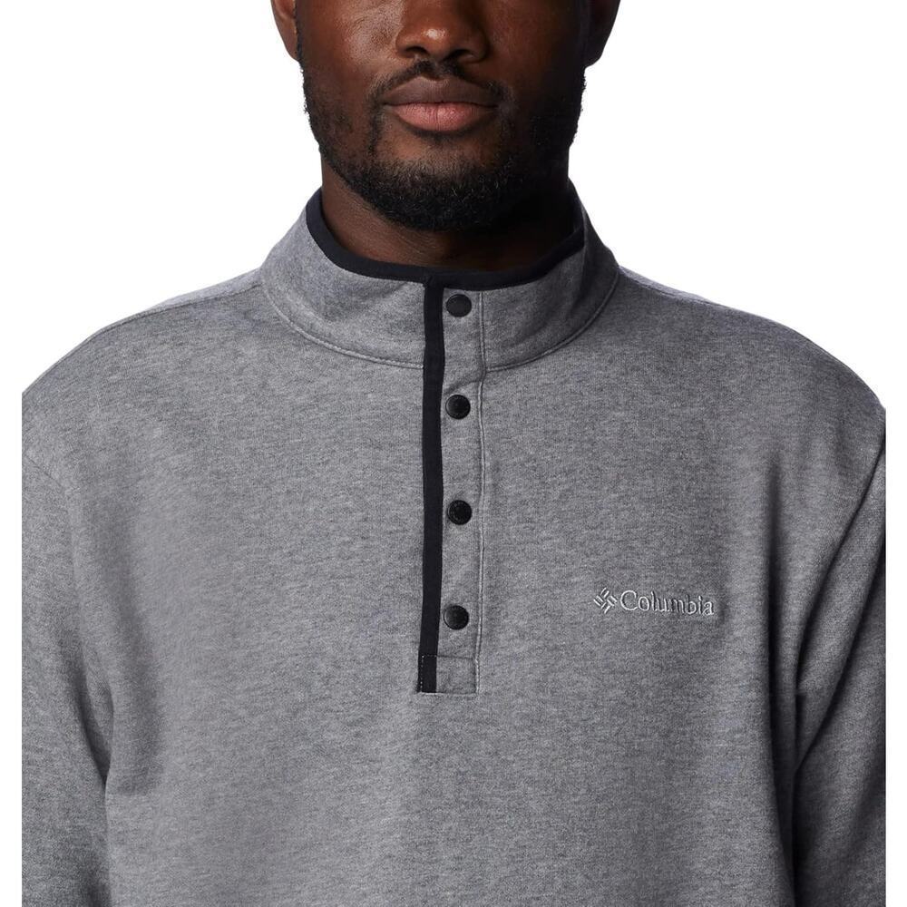 Columbia Men's Hart Mountain Half Snap, Charcoal Heather, Size XL - Picture 4 of 8